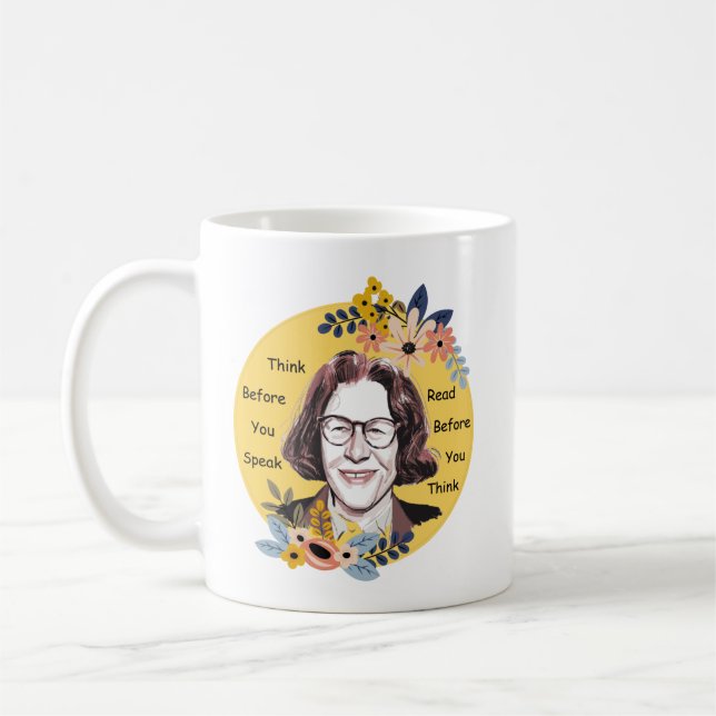 Fran-Lebowitz-Zitate Kaffeetasse (Links)
