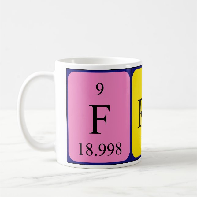 Fran Namen-Tasse periodischer Tabelle Kaffeetasse (Links)