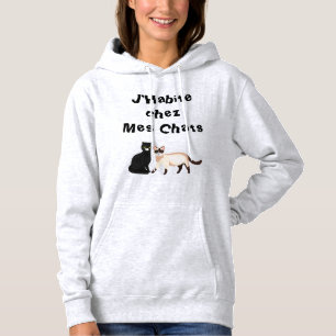 "FRANCAIS""Chez Mes Chats" Hoodie