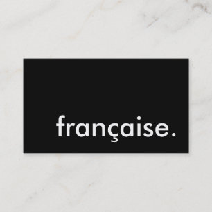 Française. Visitenkarte
