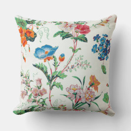 France 1830 Floral Antique Wallpaper Kissen