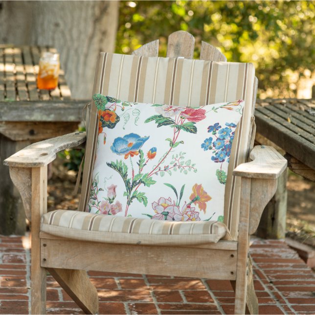 France 1830 Floral Antique Wallpaper Kissen (Stuhl )