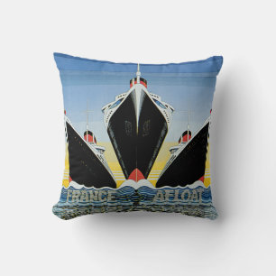 France Afloat - French Line Plakat Kissen