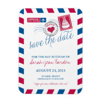 FRANCE Air Mail Bat Mitzvah Save the Date 3x4