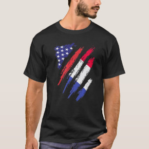 France American Grown Flag USA Patriot Heritage Mo T-Shirt