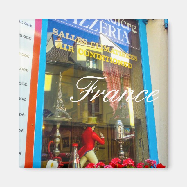 France Architecture Cityscape Street Restaurant Magnet (Vorne)