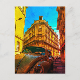 France Architecture French Street Old Car Paris Postkarte