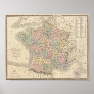 France Atlas Map Poster
