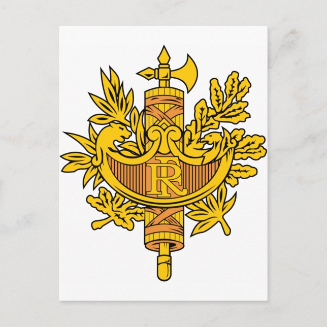 France Coat Of Arms Postkarte (Vorderseite)