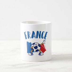France Dabbing Soccer Ball Flag Kaffeetasse