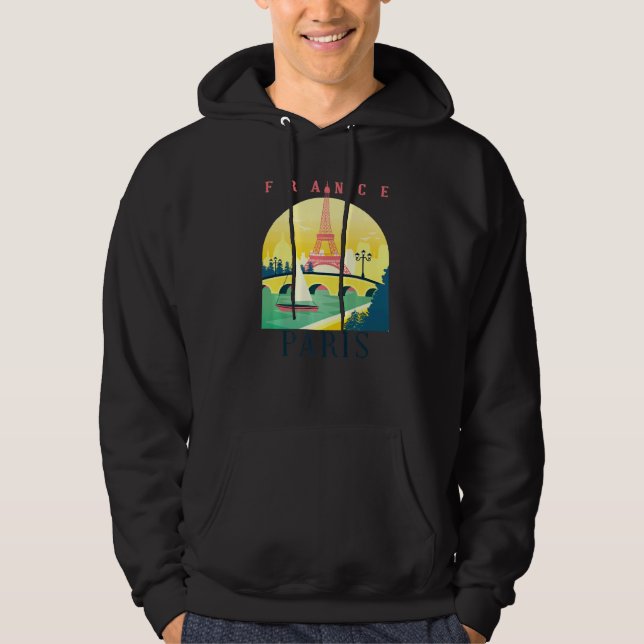 France Eiffel Tower Parisian City French Landmark  Hoodie (Vorderseite)