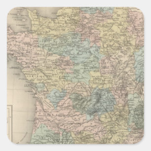 France Feodale Quadratischer Aufkleber