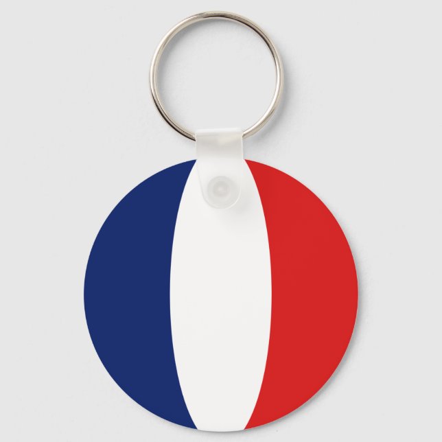 France Fisheye Flag Schlüsselanhänger (Vorderseite)