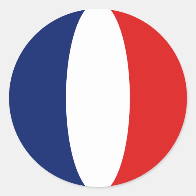 France Fisheye Flag Sticker (Vorderseite)