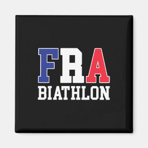 France Flag Biathlonist, Französisch Fra Biathlon Magnet