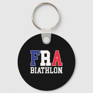 France Flag Biathlonist, Französisch Fra Biathlon Schlüsselanhänger