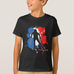 France Flag Biathlonist, Französischer Biathlon T-Shirt