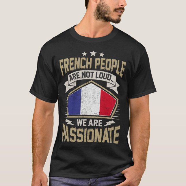 France Flag Passionate French Girls & Women T-Shirt (Vorderseite)