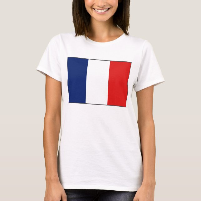 France Flag x Map T - Shirts (Vorderseite)