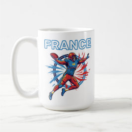 France Football Dynamic Quarterback Patriotic Art Kaffeetasse