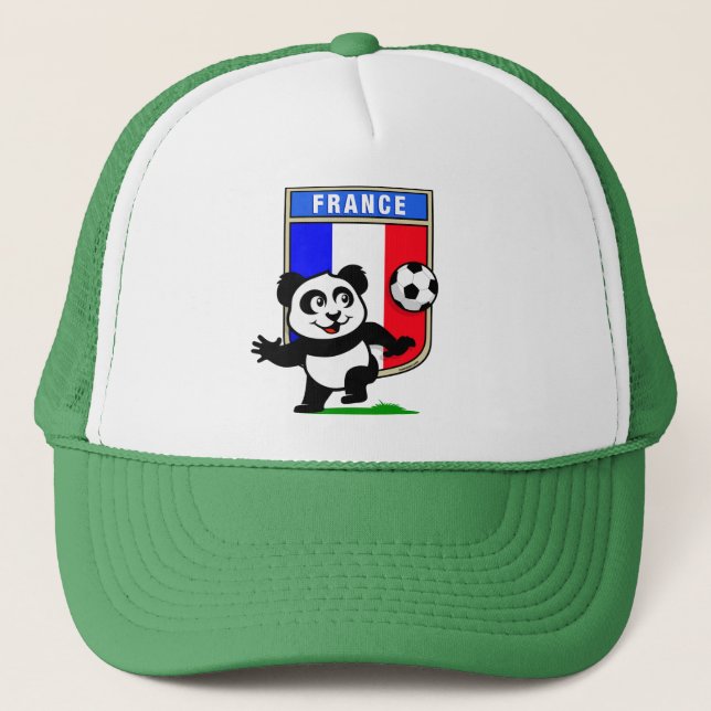 France Football Panda Truckerkappe (Vorderseite)