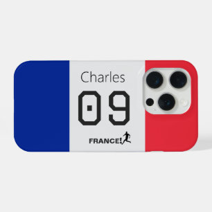 France Football Personalisierte Teamfarben Athlet  iPhone 15 Pro Hülle