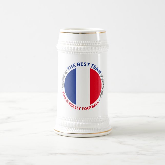 France Frankreich Art Shield Bierglas (Mittel)