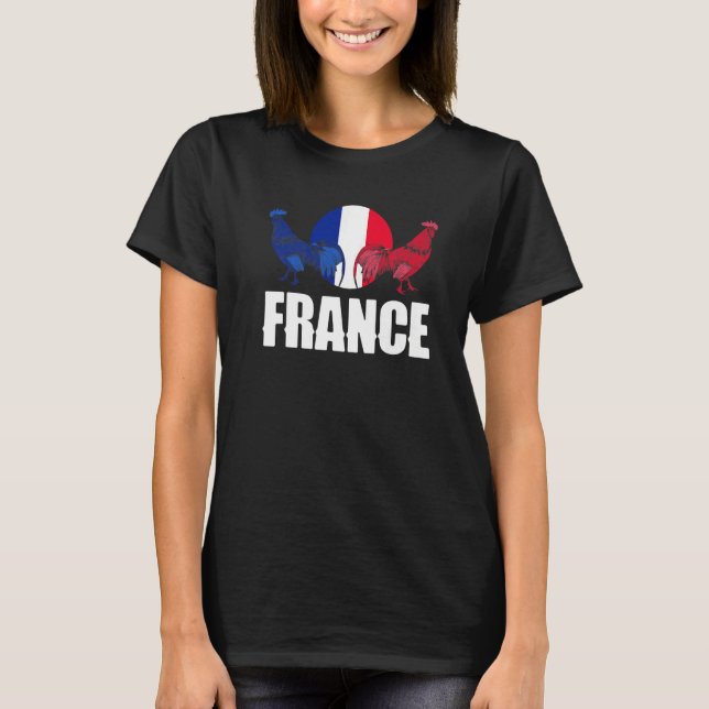France French France Flag National Animal Silhouet T-Shirt (Vorderseite)