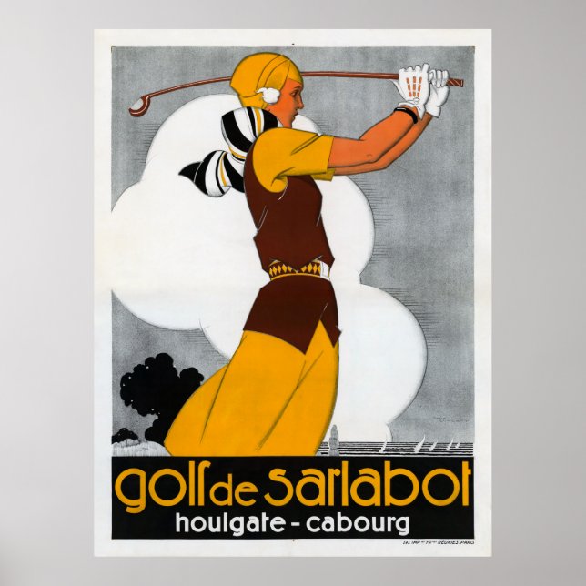 France Golf Vintage Werbeplakat neu belebt Poster (Vorne)