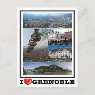 France - Grenoble - I Love - Postkarte