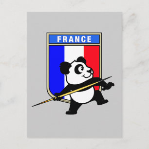 France Javelin Panda Postkarte