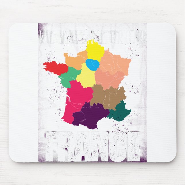 France-Karte Mousepad (Vorne)
