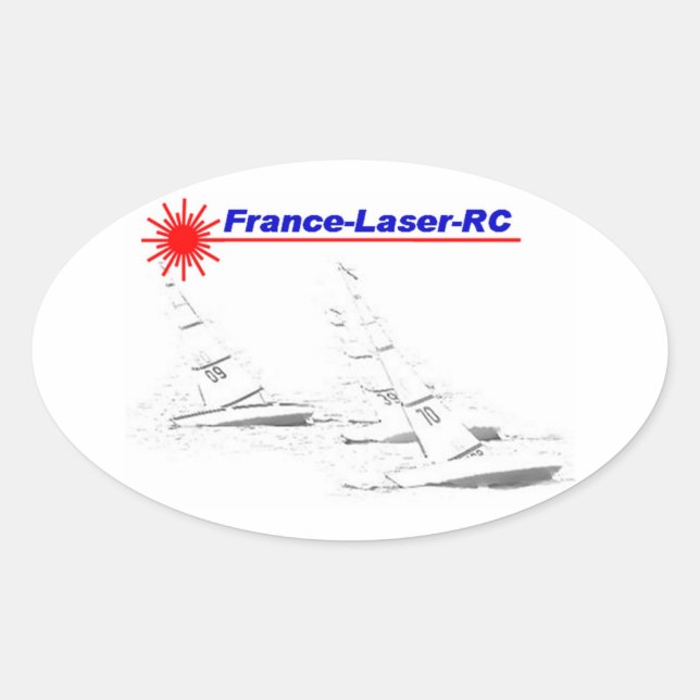 France Laser RC Classic Ovaler Aufkleber (Vorderseite)