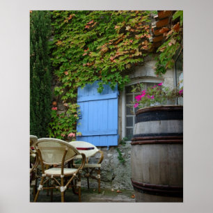 France, Les Baux de Provence, cafÃ© patients Poster