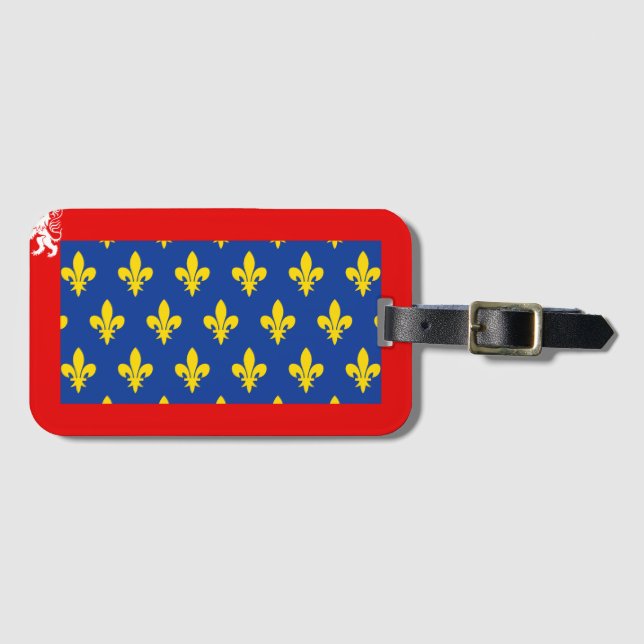 France Maine Flag Luggage Tag Gepäckanhänger (Vorderseite (Horizontal))