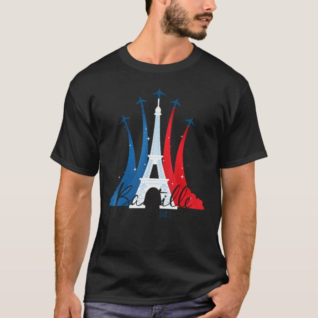 France National Celebration Bastille Day T-Shirt (Vorderseite)