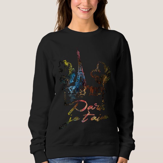 France Paris Eiffel Tower je t'aime Sweatshirt (Vorderseite)