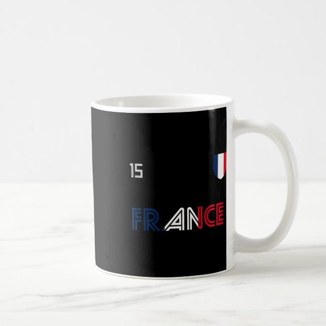 France Retro Soccer French Flag  Kaffeetasse (Rechts)