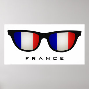 France Shades custom text & color poster