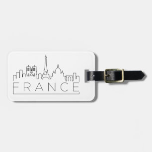 France Skyline Luggage Tag Gepäckanhänger