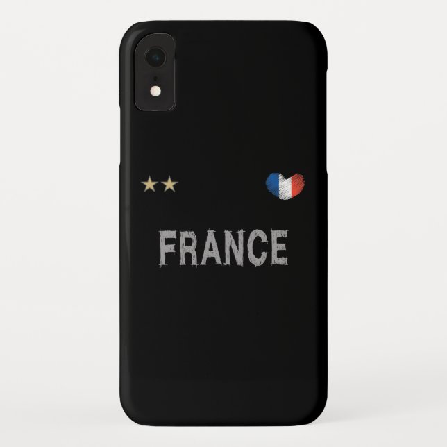 France Soccer Football Fan Shirt Herz Case-Mate iPhone Hülle (Rückseite)