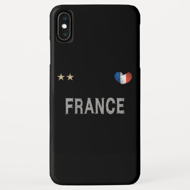 France Soccer Football Fan Shirt Herz Case-Mate iPhone Hülle (Rückseite)