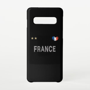 France Soccer Football Fan Shirt Herz Samsung Galaxy S10 Hülle