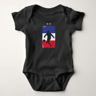 France Soccer Jersey Football Fan Französische Fla Baby Strampler