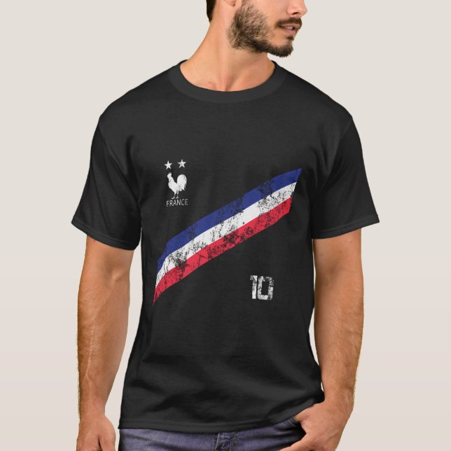France Soccer Jersey Style Team Männer Frauen Kind T-Shirt (Vorderseite)