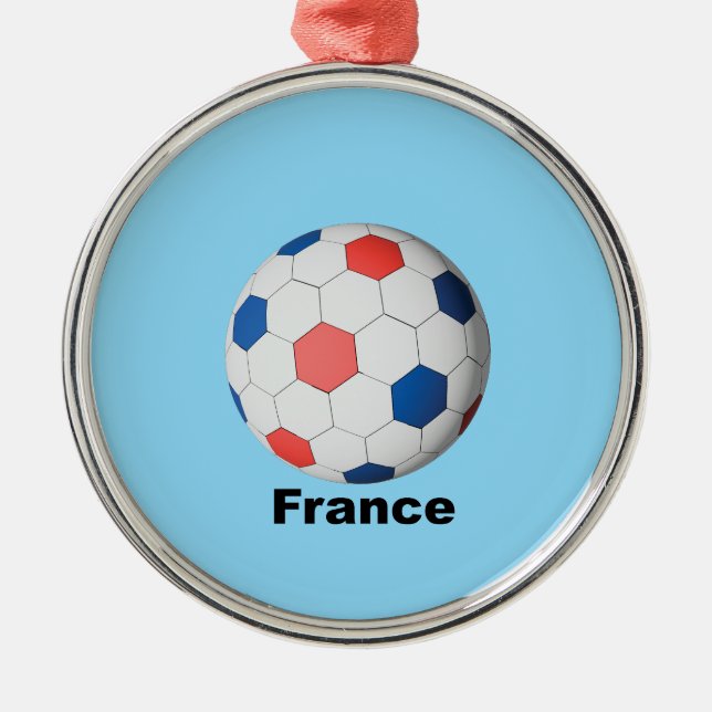 France Soccer Ornament Aus Metall (Vorne)