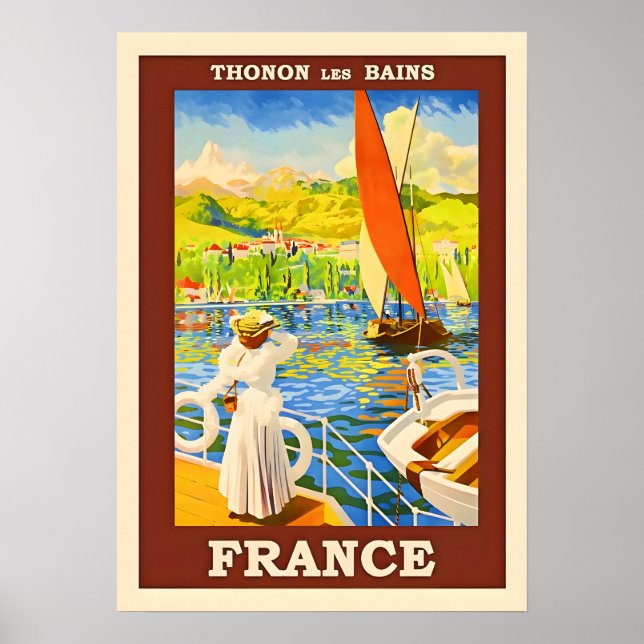 France Vintage Travel Poster (Vorne)