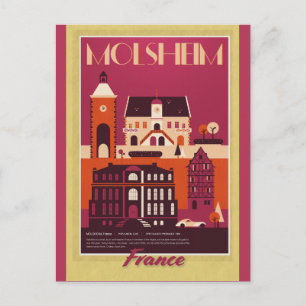 France Vintage Travel Poster Postkarte