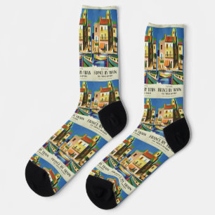 FRANCE Vintage Travel Socken