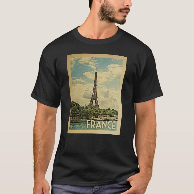 France Vintage Travel T - Shirt (Vorderseite)
